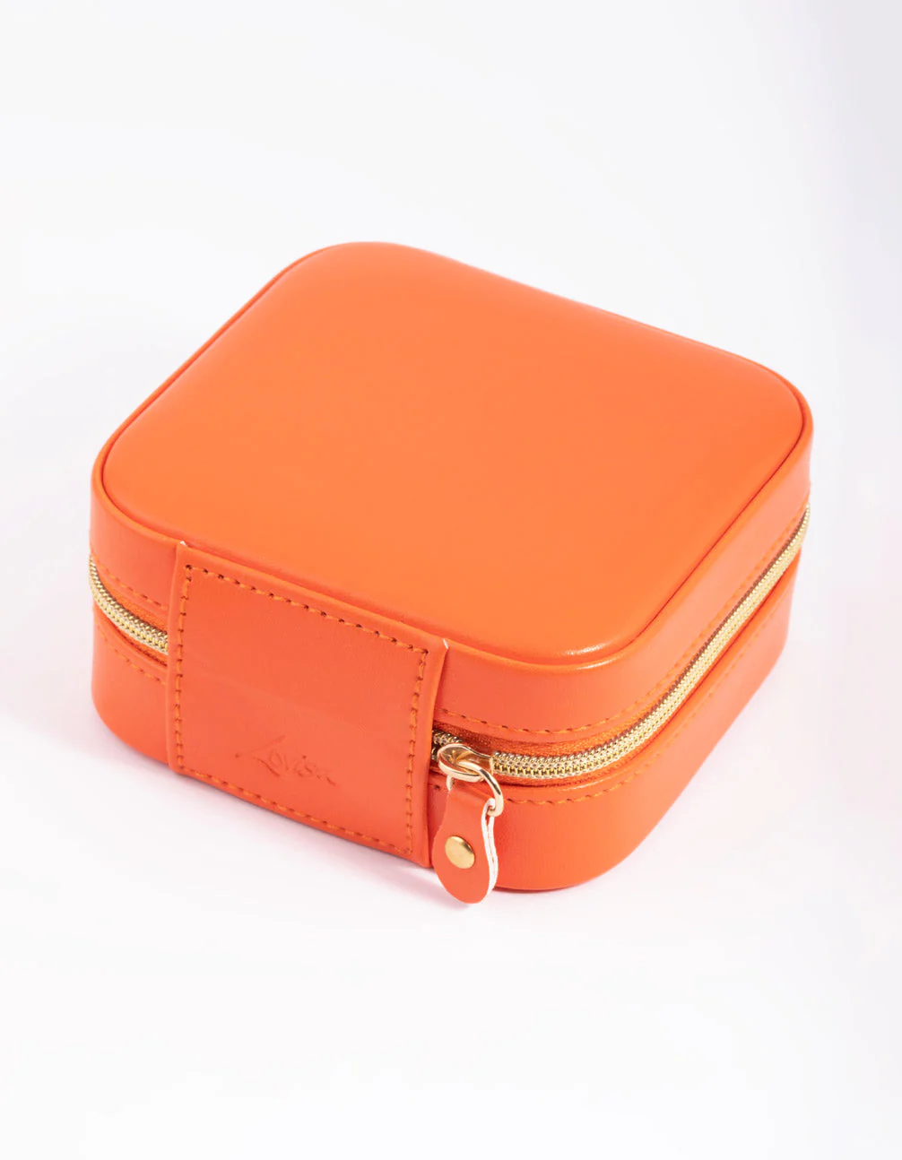 Square Orange Jewellery Box - Image 2
