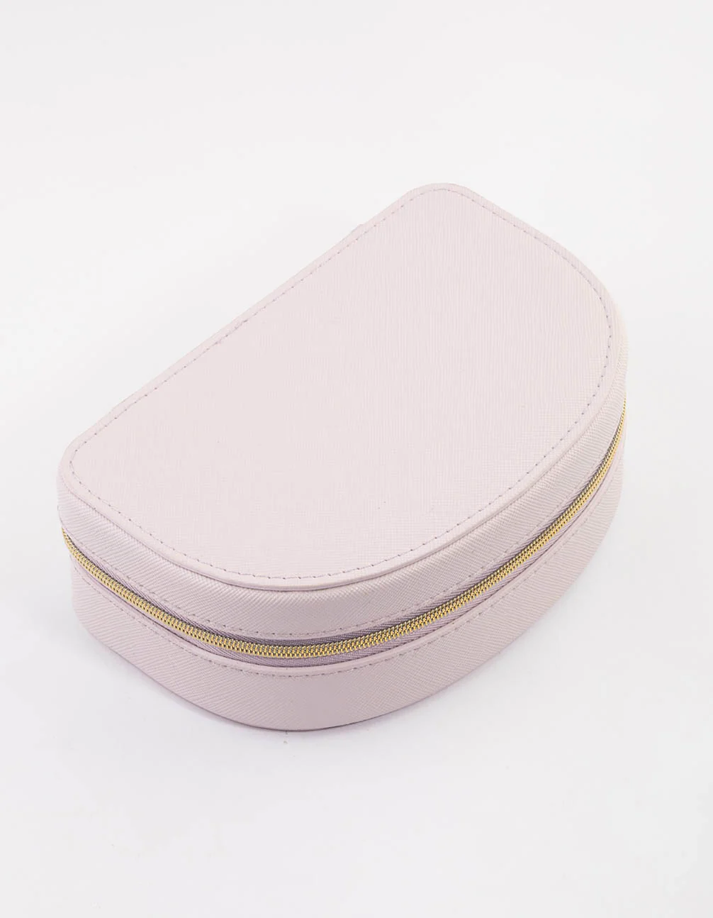 Lilac Faux Leather Half Moon Jewellery Case - Image 3