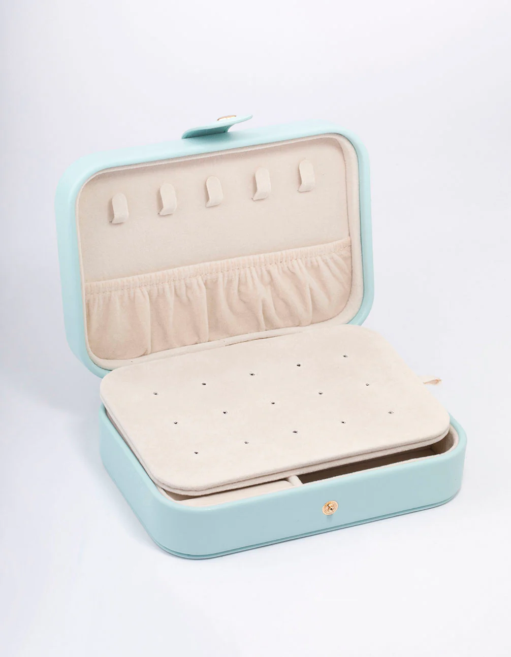 Blue Faux Leather Large Vanity Jewellery Box - Image 2