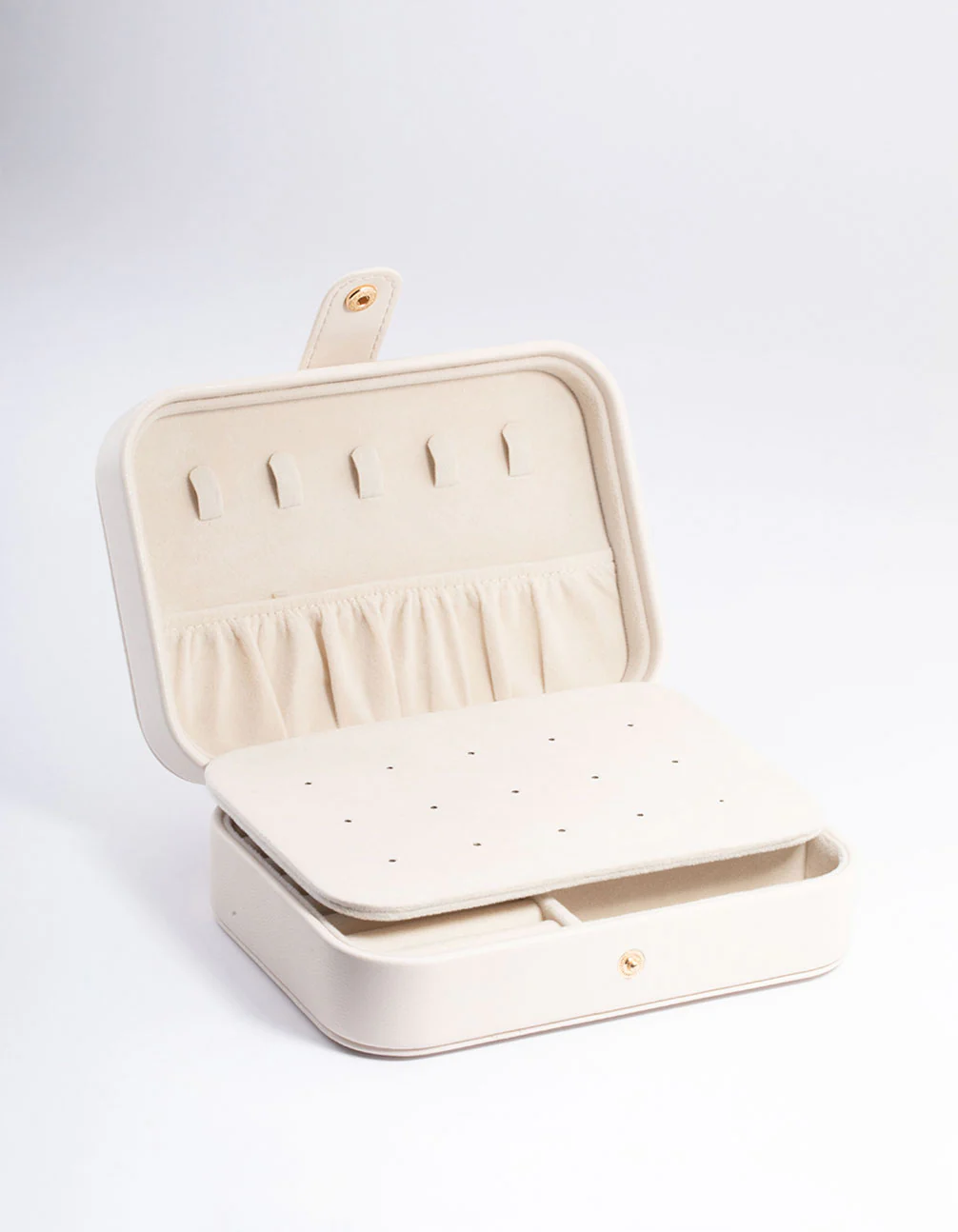 Cream Faux Leather Vanity Jewellery Box - Image 2