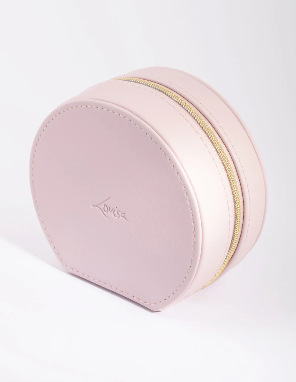 Lilac Faux Leather Mirror Travel Jewellery Box - Image 4