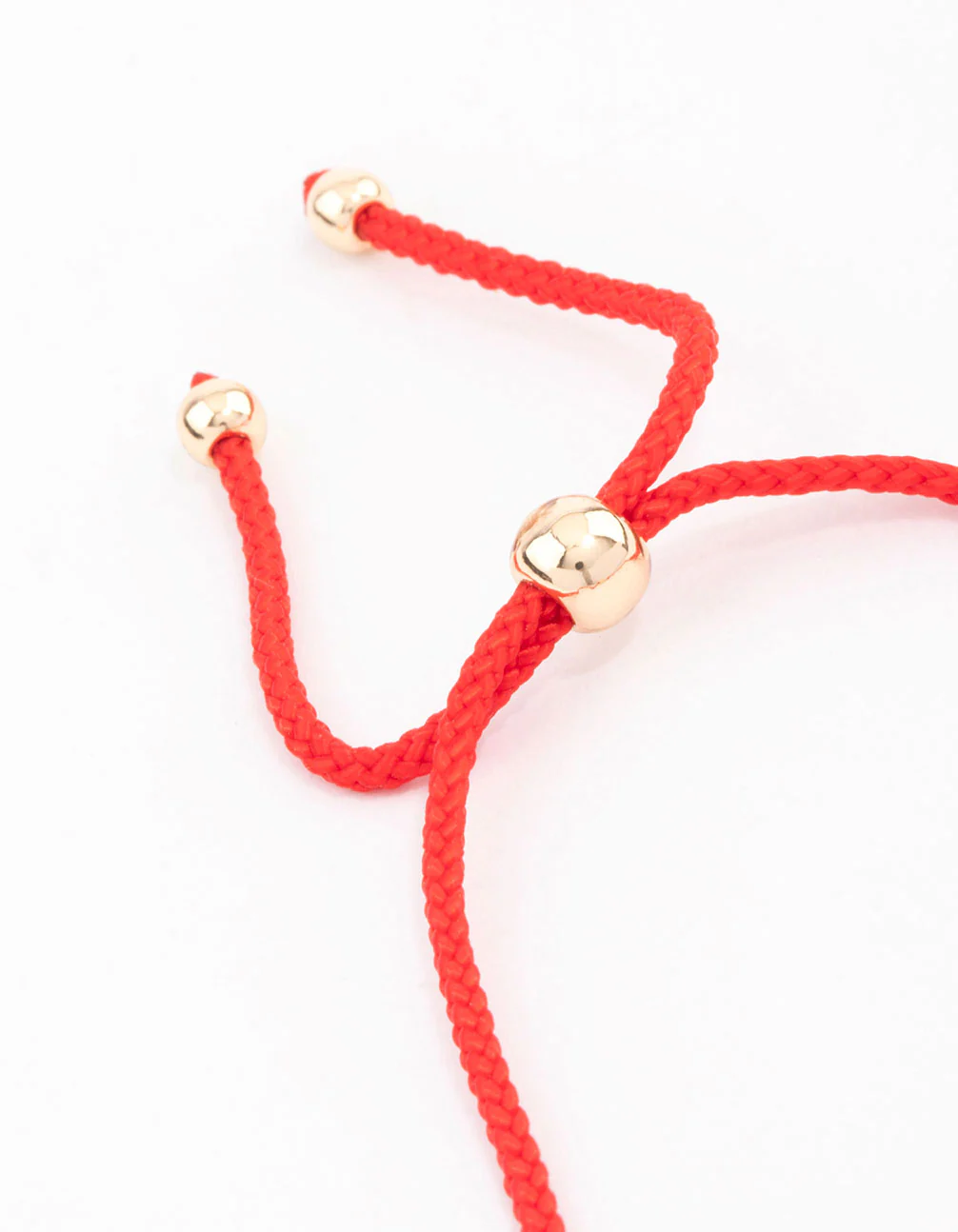 Fabric Textured Heart Pendant Rope Bracelet - Image 3
