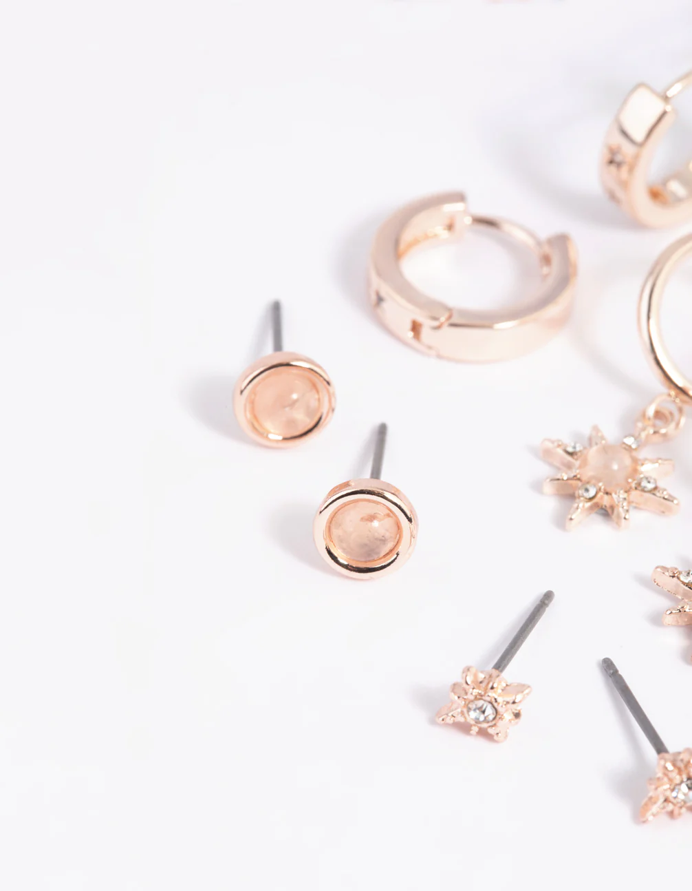 Rose Quartz Starburst Earring Stack Pack - Image 3