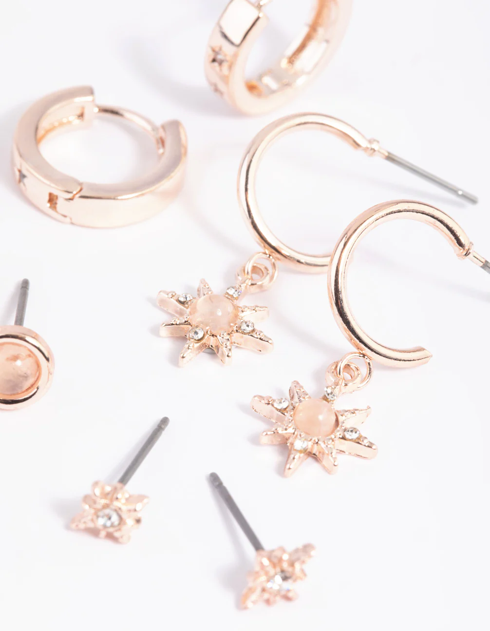 Rose Quartz Starburst Earring Stack Pack - Image 4