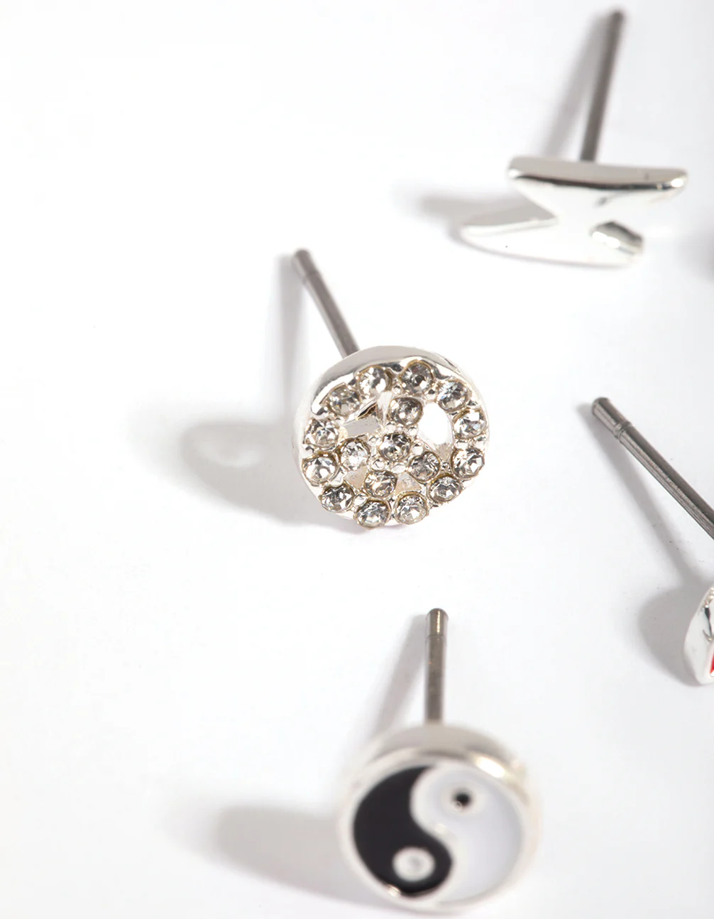 Rhodium Novelty Charm Stud Earring Pack - Image 2