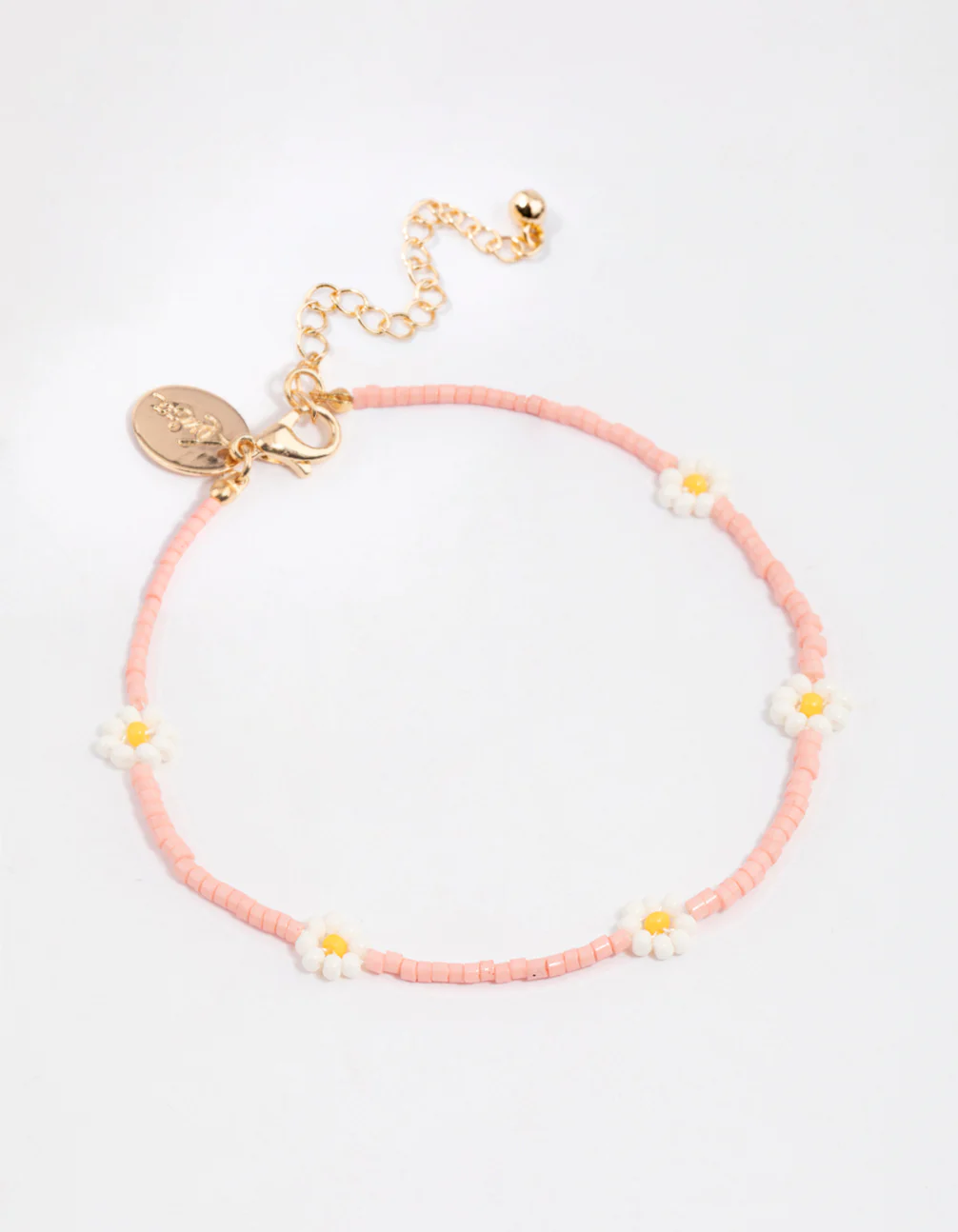 Gold Beaded Flower Bracelet - Image 2