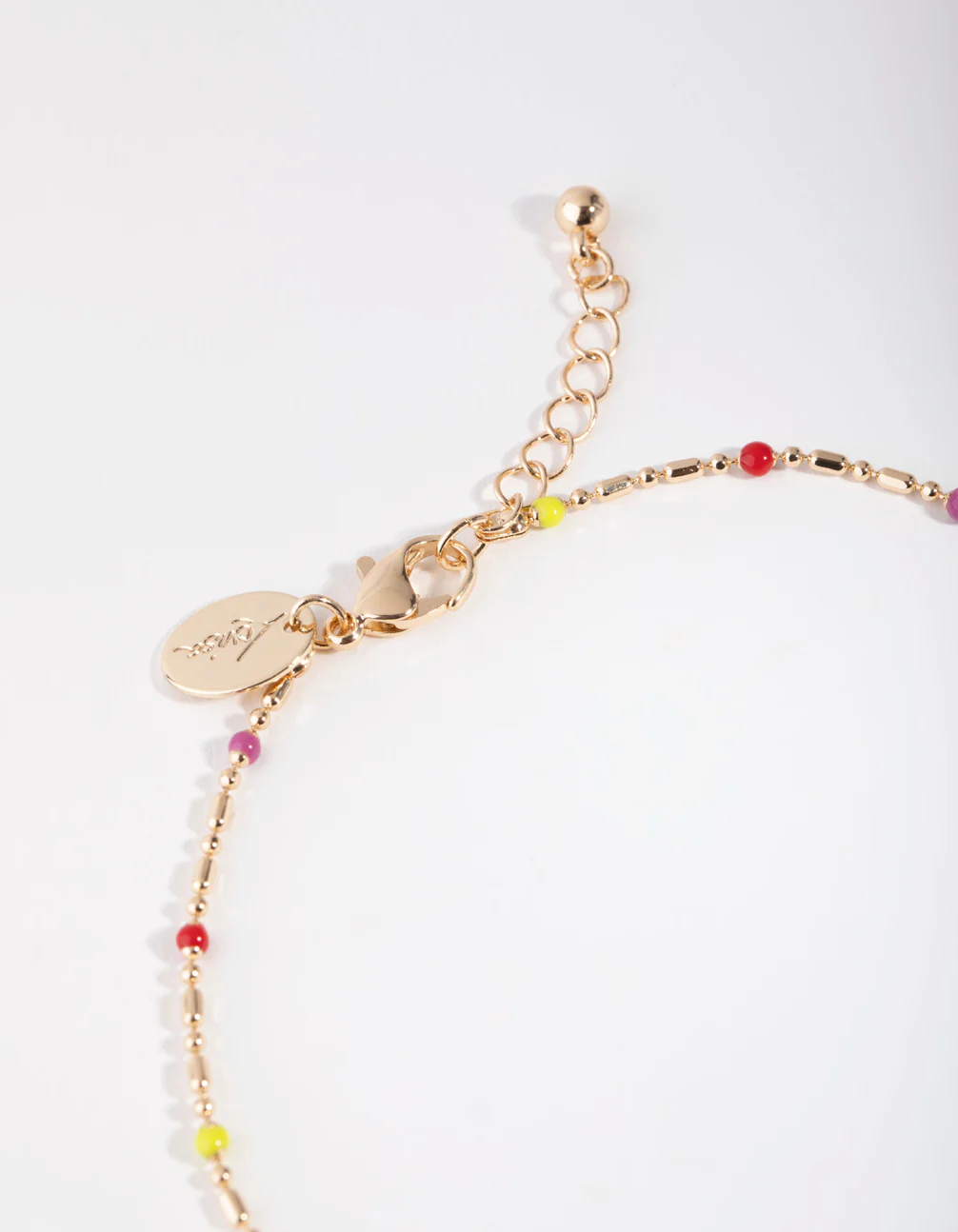 Gold Bright Bead Chain Anklet - Image 2
