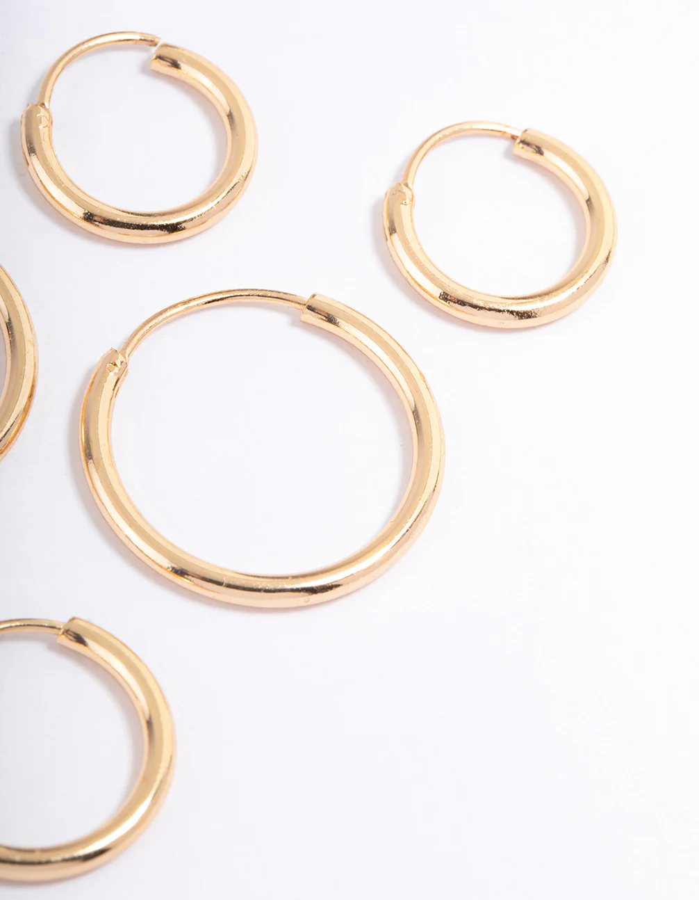 Gold Basic Skinny Graduating Earrings Pack - Image 3