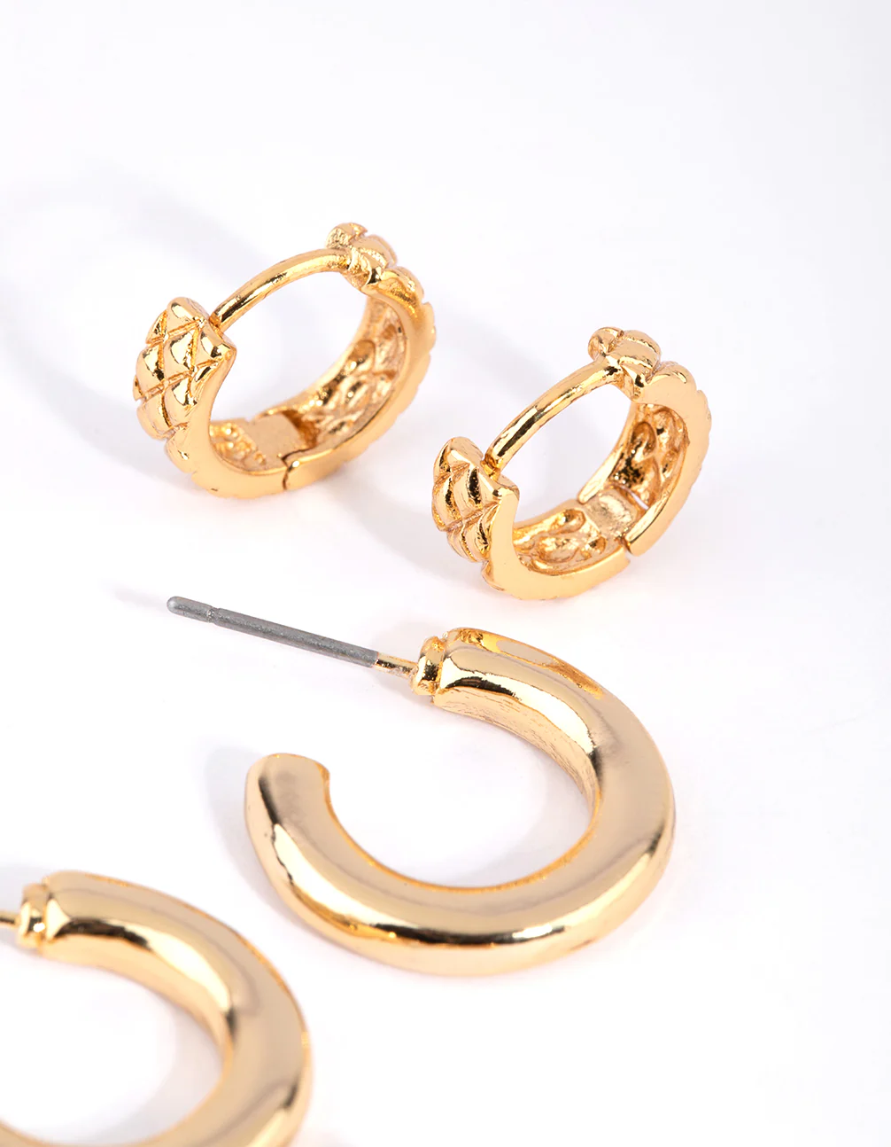 Gold Mixed Earring Hoop Pack - Image 2
