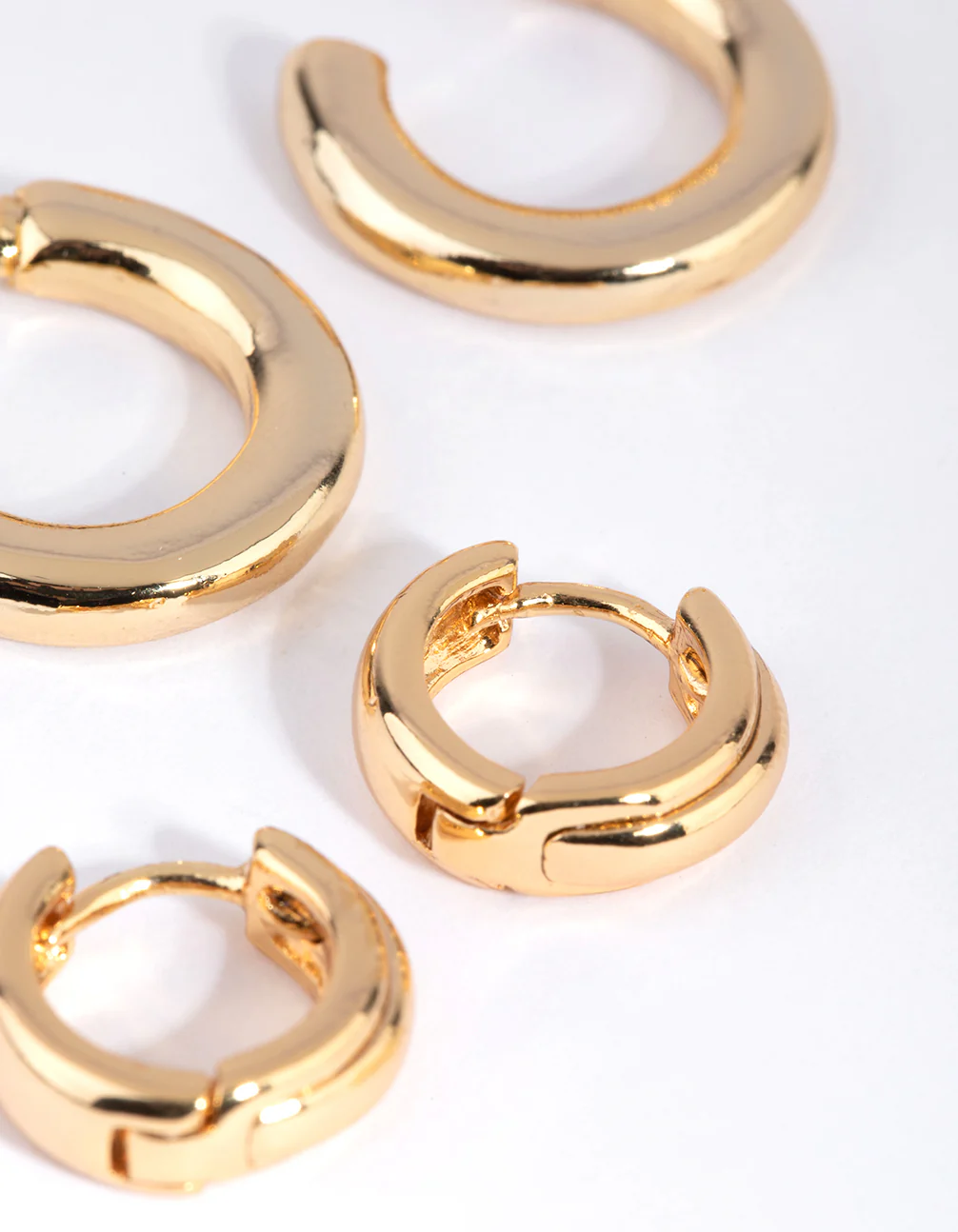 Gold Mixed Earring Hoop Pack - Image 3
