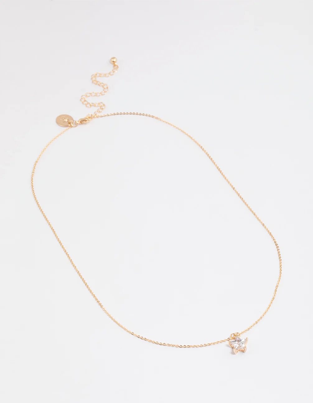 Gold Diamante Mini Star Necklace - Image 2