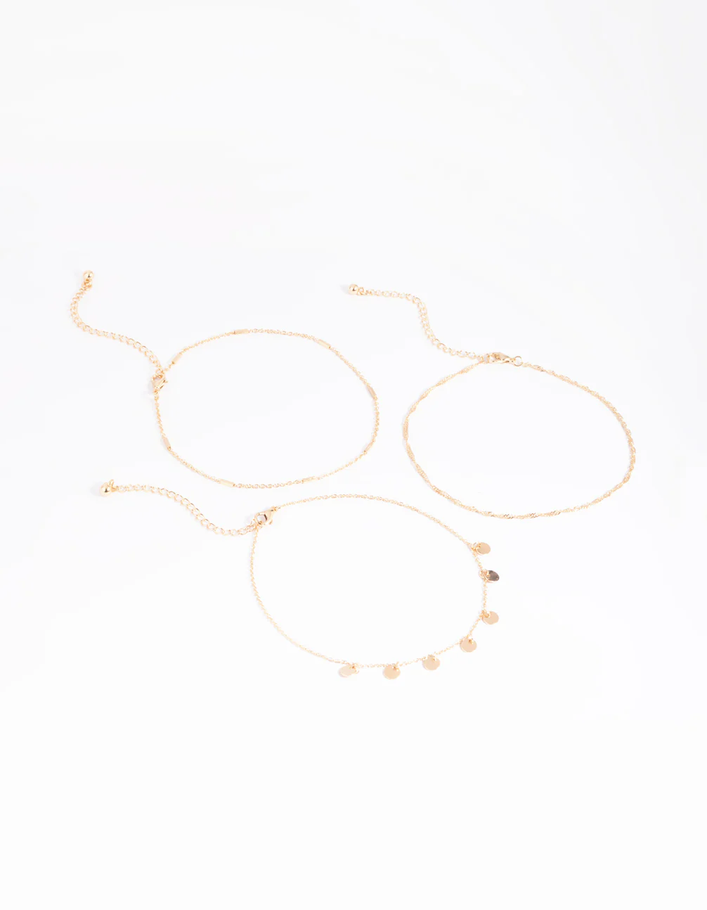 Gold Disc & Chain Anklet Pack - Image 3