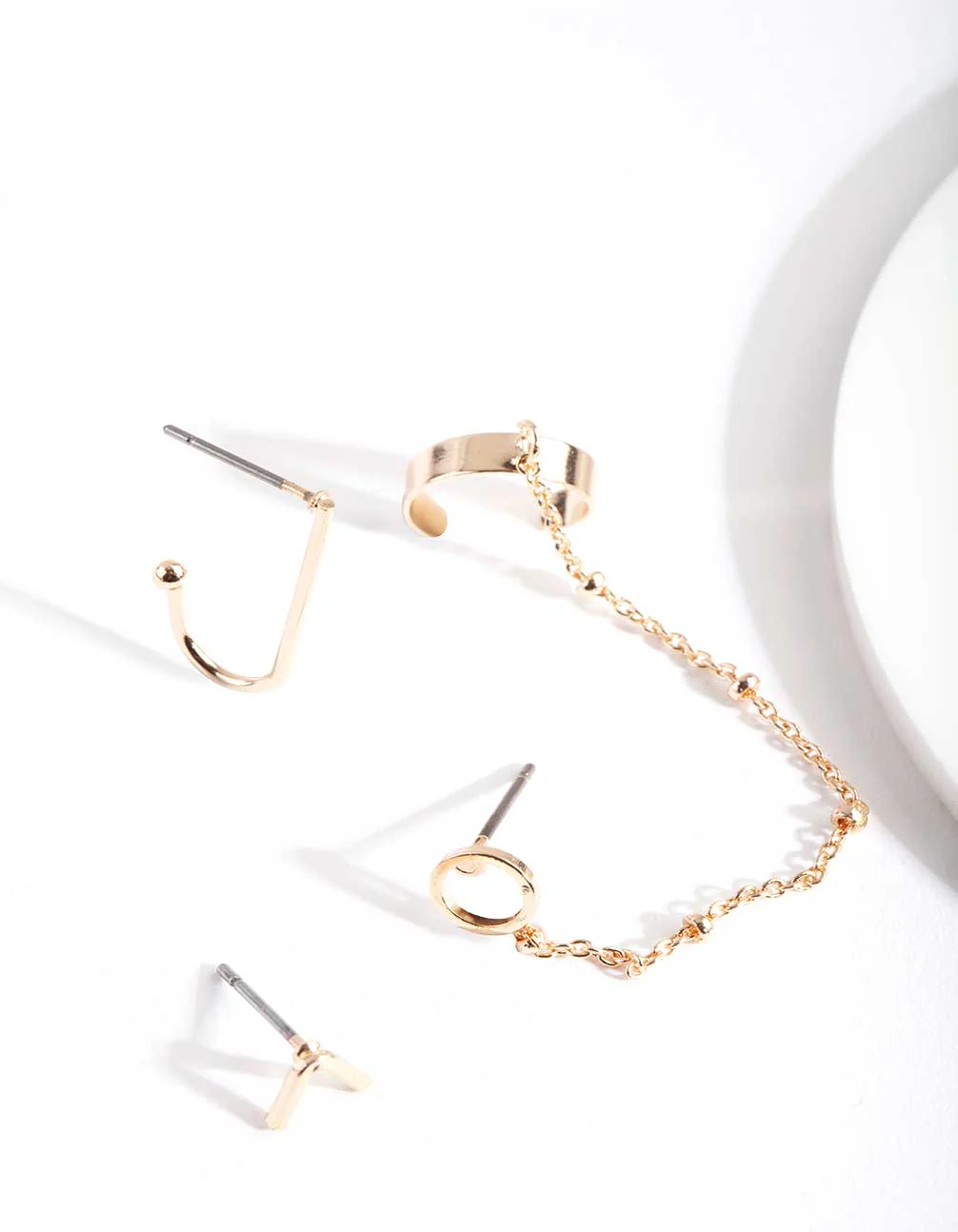 Gold Fine Chain Earring Pack - Image 2