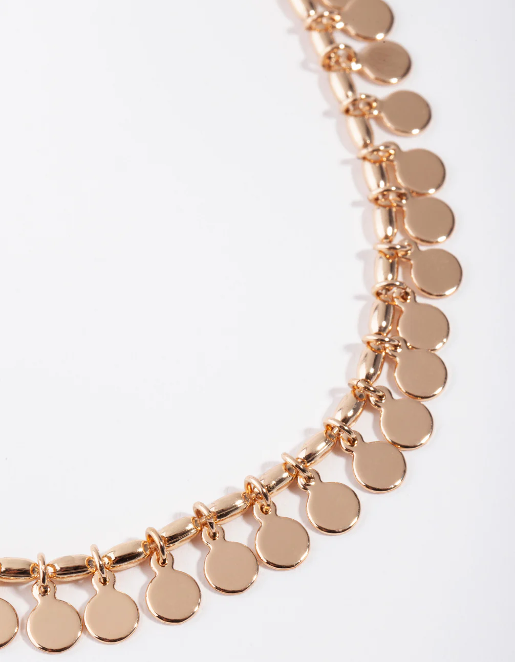Gold Jingle Circle Disc Anklet - Image 2