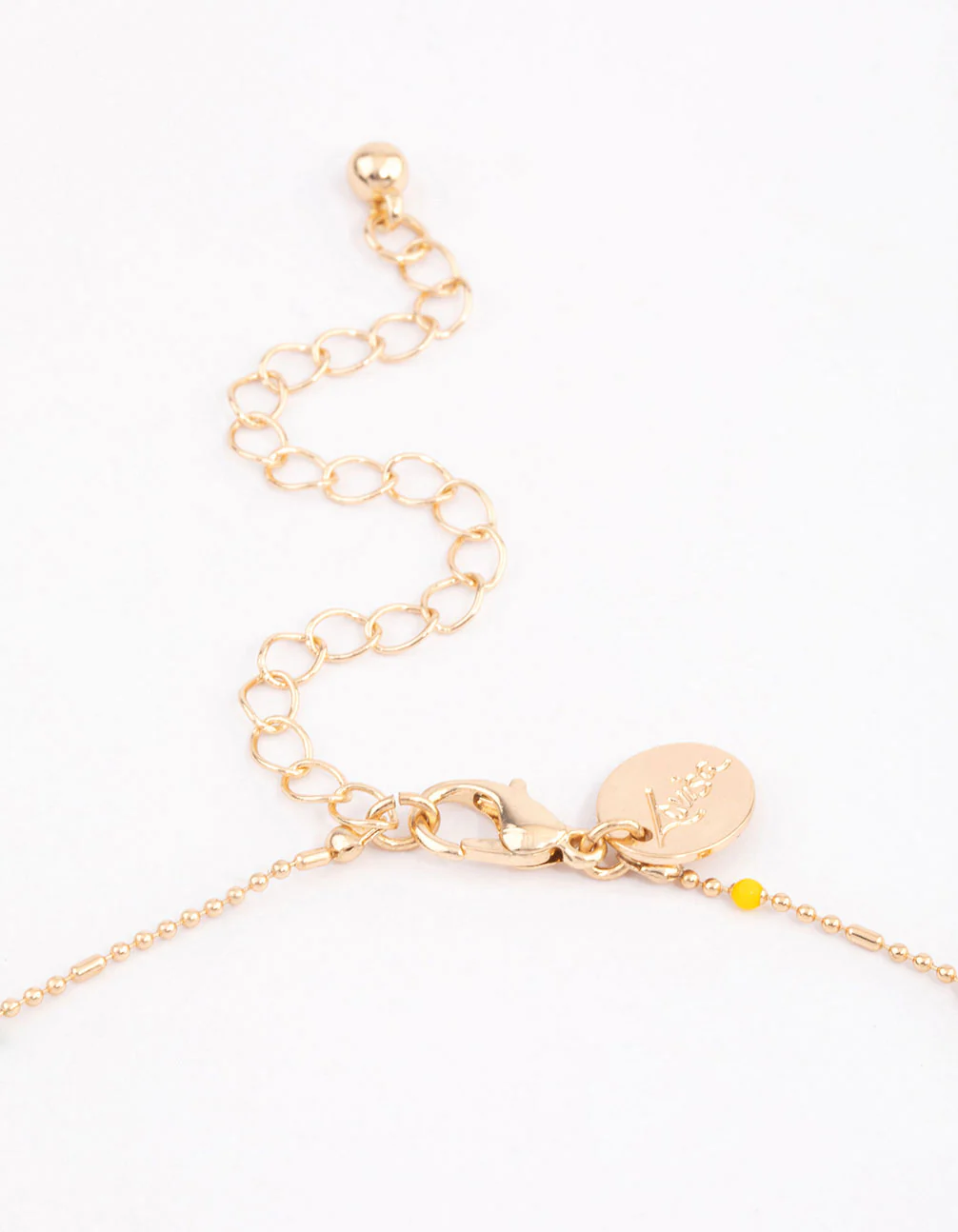 Gold Mini Ball Chain Mixed Bead Necklace - Image 3