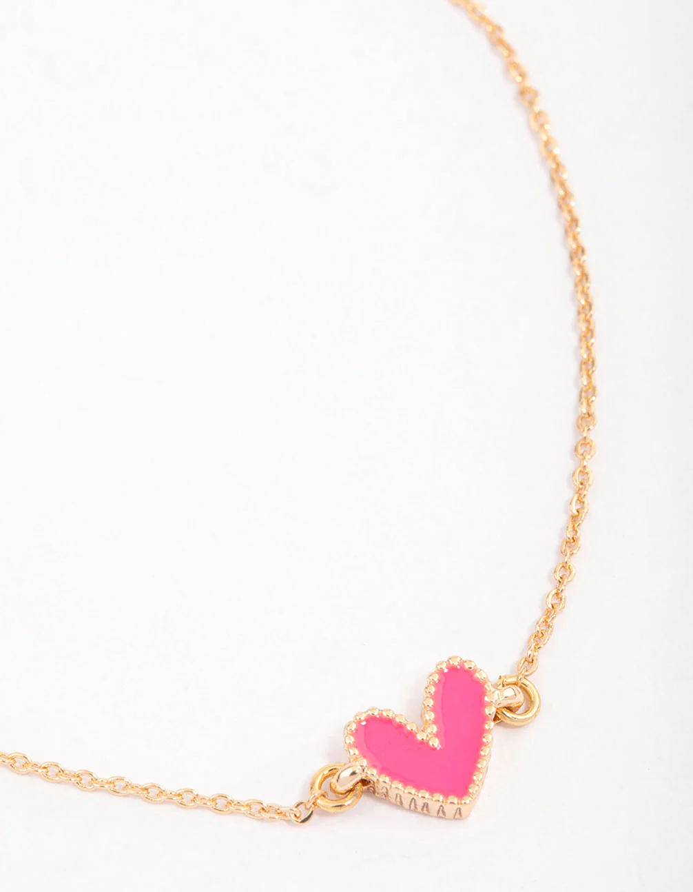 Gold Mini Heart Pendant Bracelet - Image 2