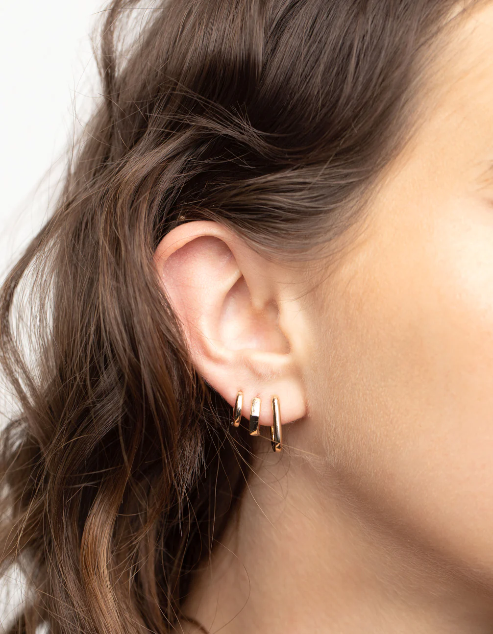 Gold Mini Shaped Huggie Earrings Pack - Image 2