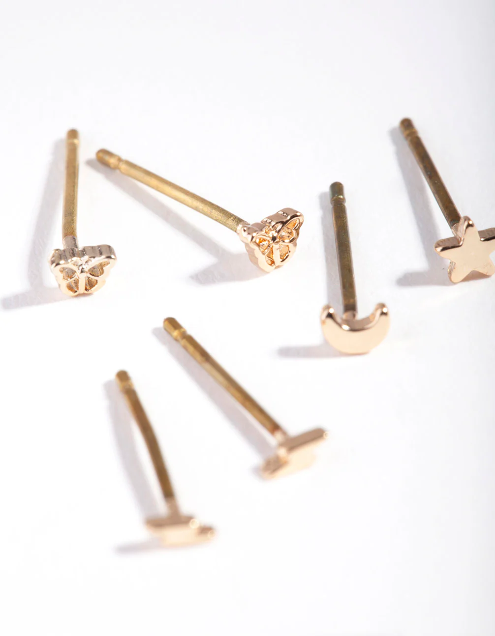 Gold Mixed Micro Motif Earrings - Image 3
