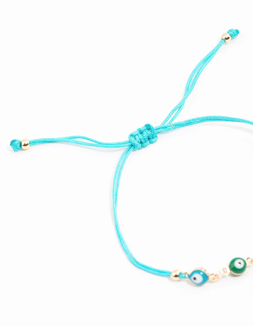 Gold Multi Evil Eye Chain Bracelet - Image 3