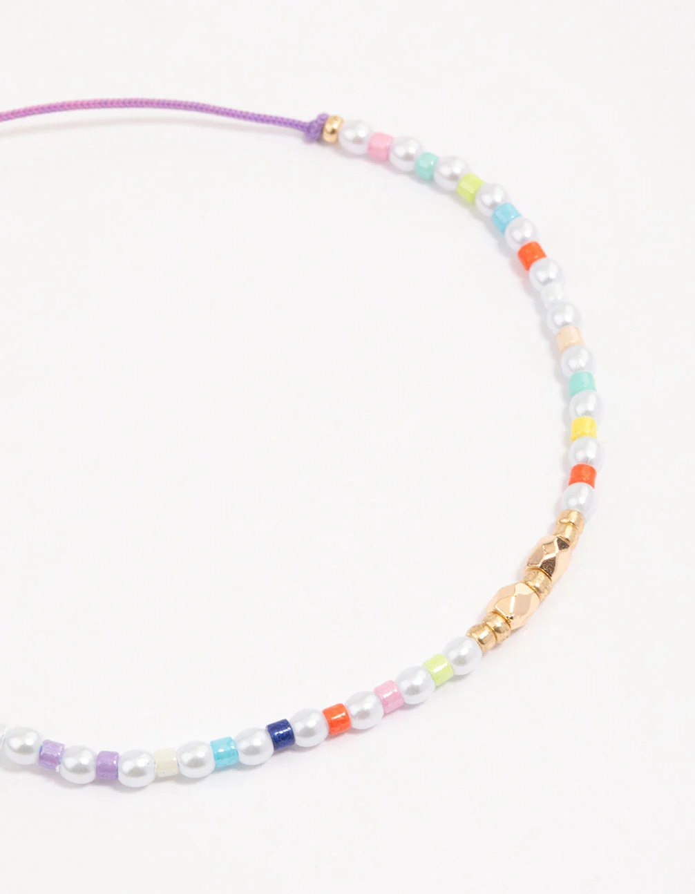Gold Multi Sandblast Pattern Toggle Bracelet - Image 2