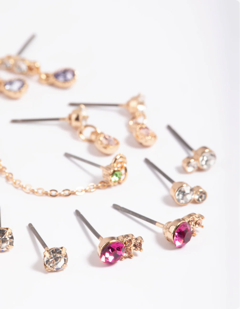 Colourful Mixed Earring Stack 6-Pack - Image 3