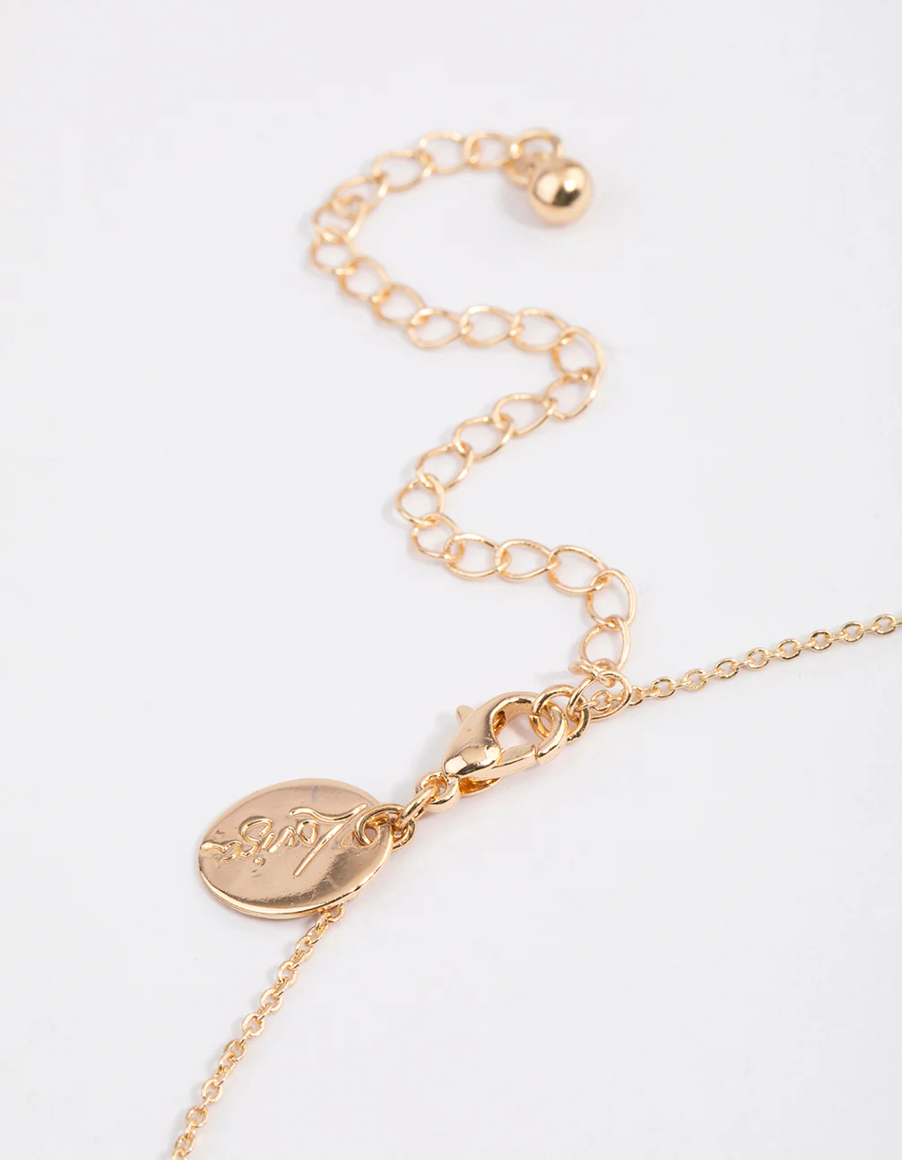 Gold Mixed Diamante Moon Pendant Necklace - Image 3