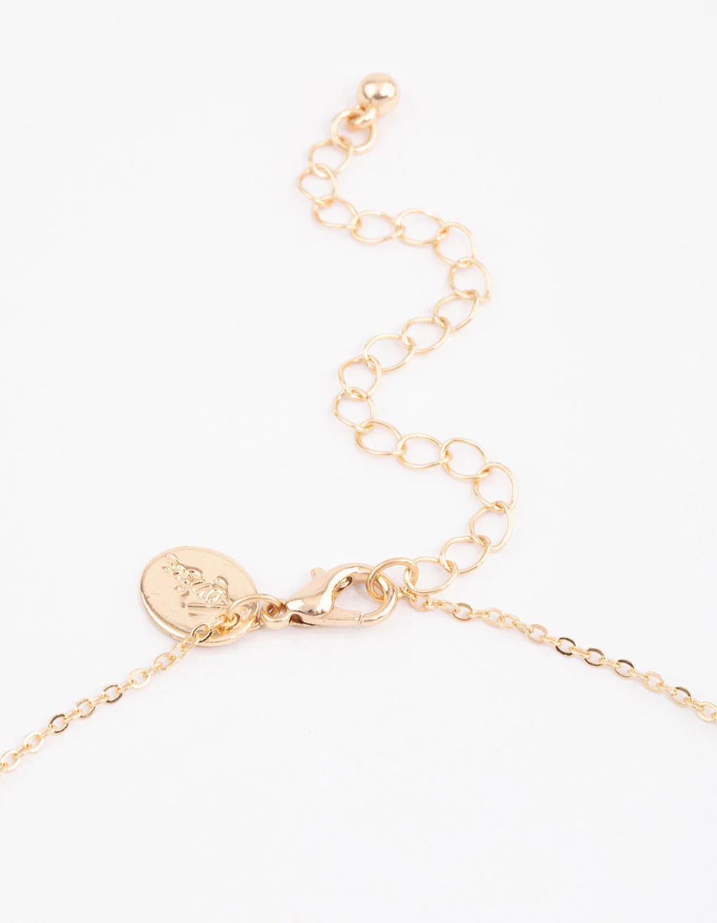 Gold Mixed Teardrop Stone Necklace - Image 3
