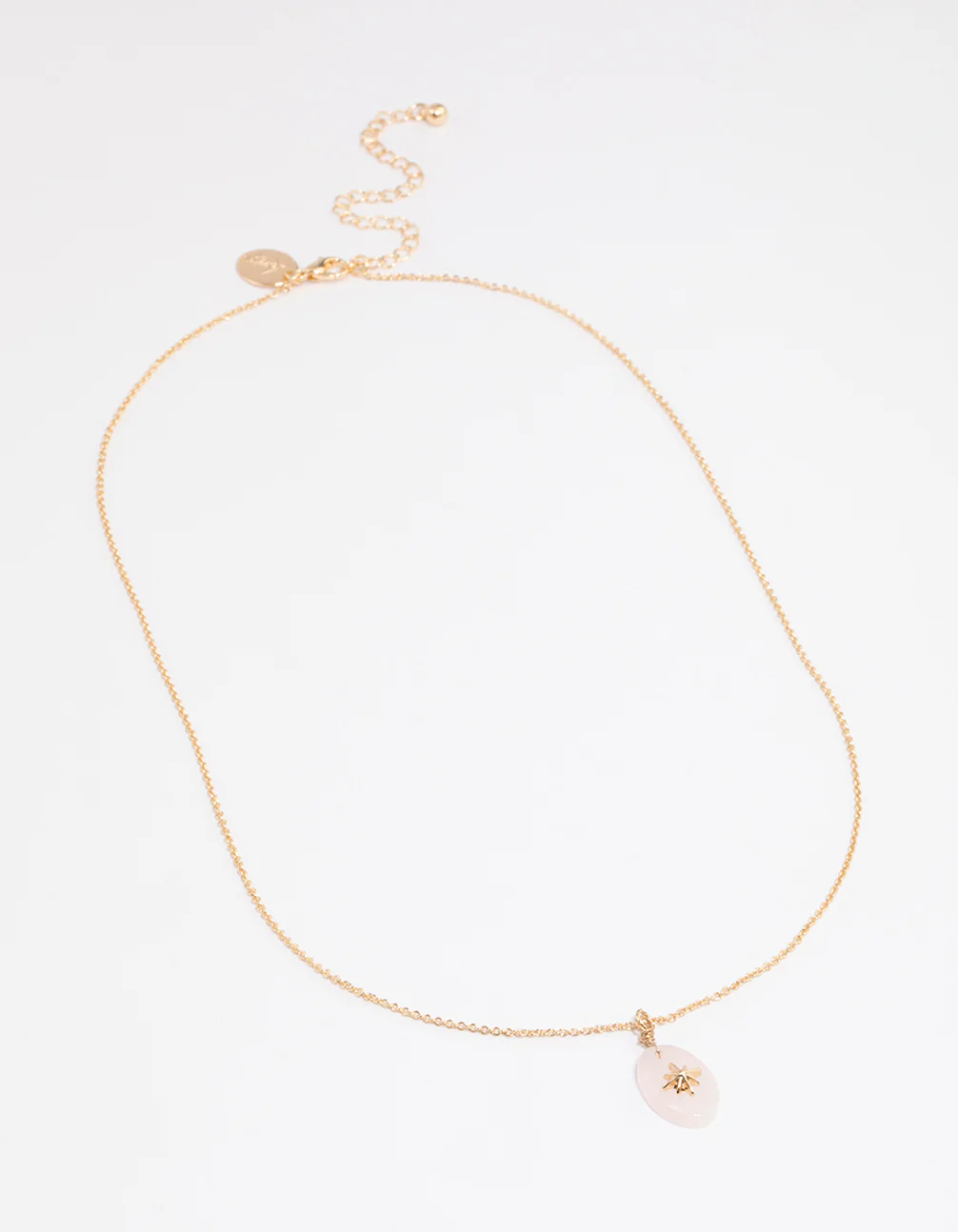 Gold Oval Star Pendant Necklace - Image 2