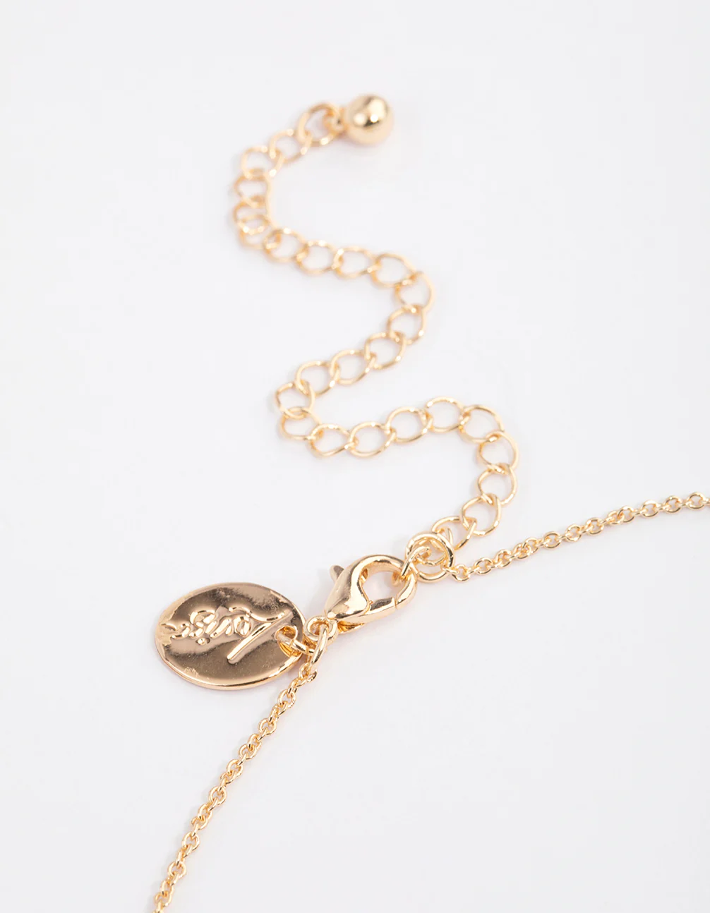 Gold Oval Star Pendant Necklace - Image 3