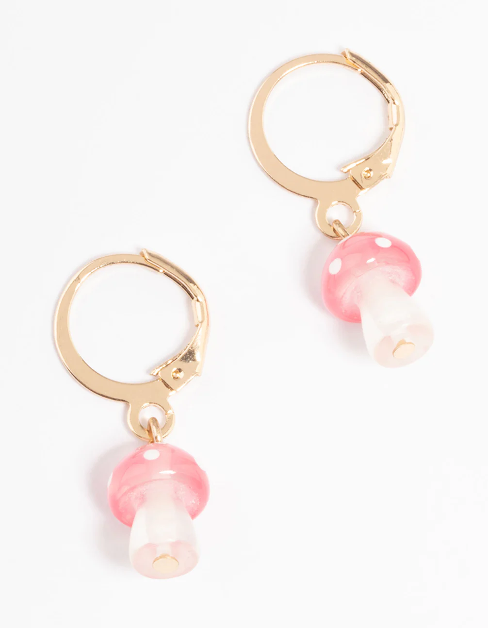 Pink Mini Mushroom Huggie Earrings - Image 5