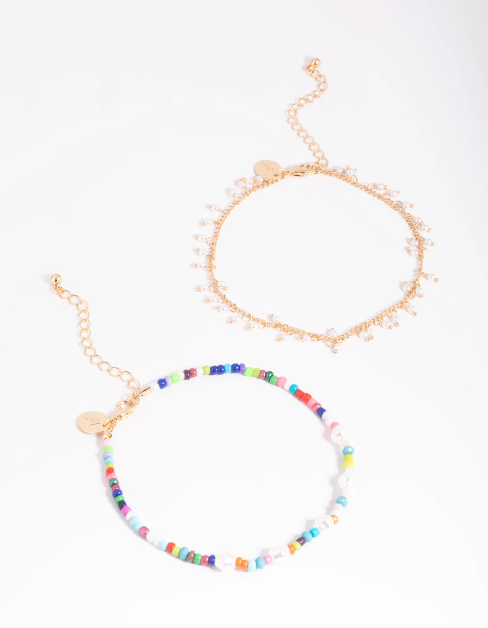 Gold Pearl Anklet Set - Image 2