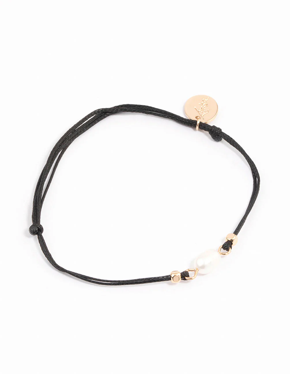 Gold Simply Pearl Charm Toggle Bracelet - Image 3