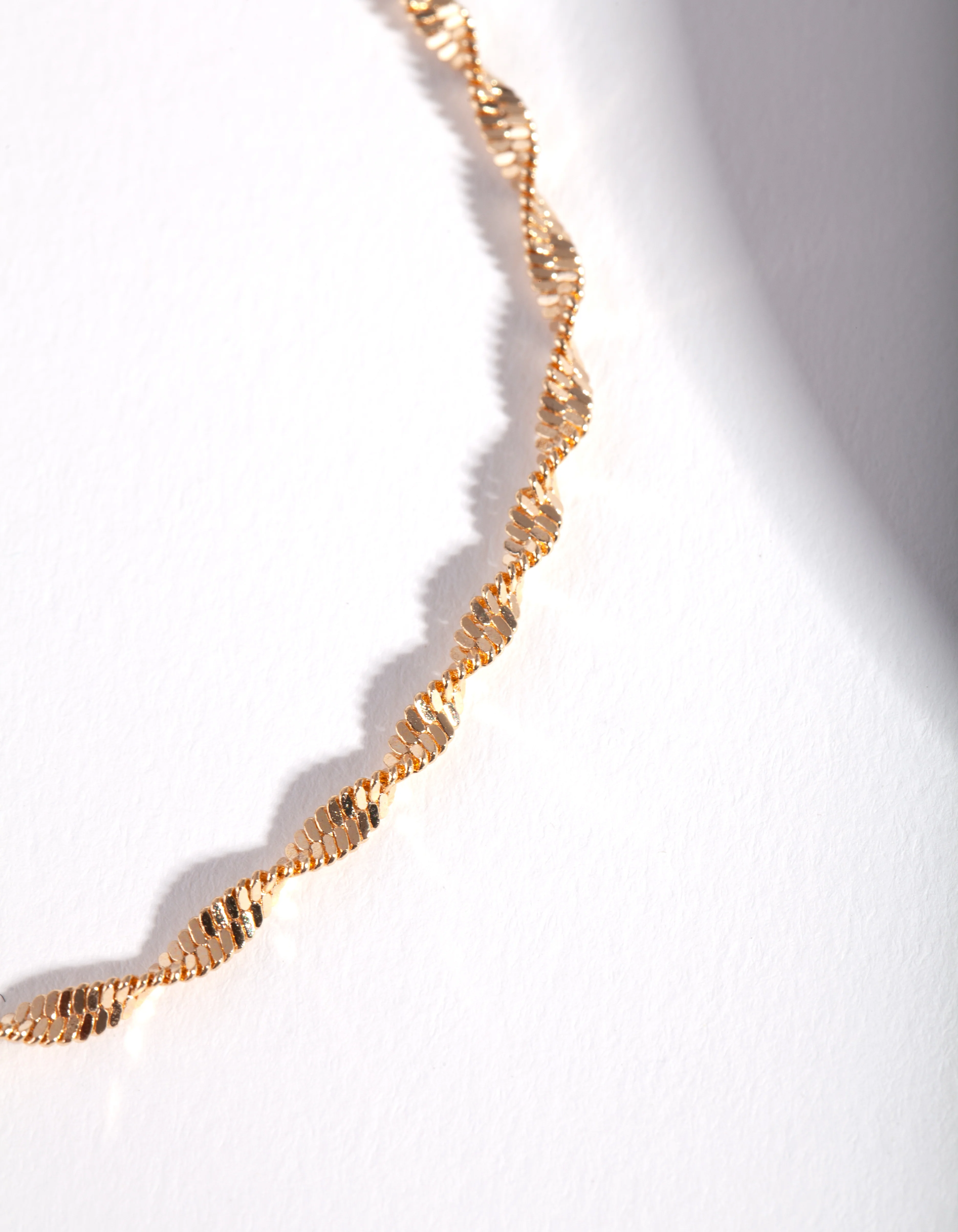 Gold Twist Chain Anklet - Image 2