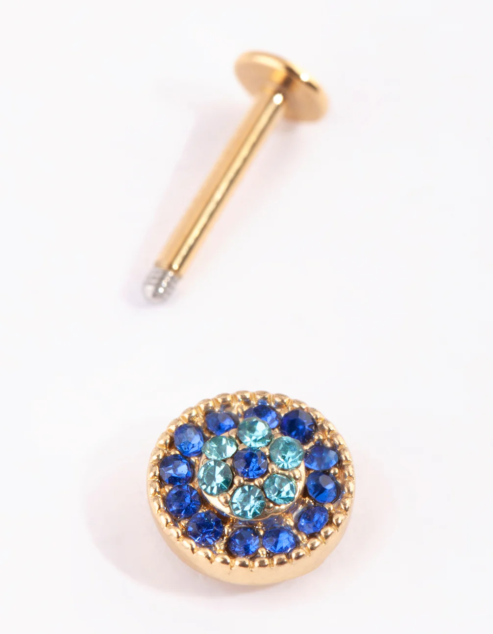 Gold Plated Surgical Steel Evil Eye Flat Back - Image 4