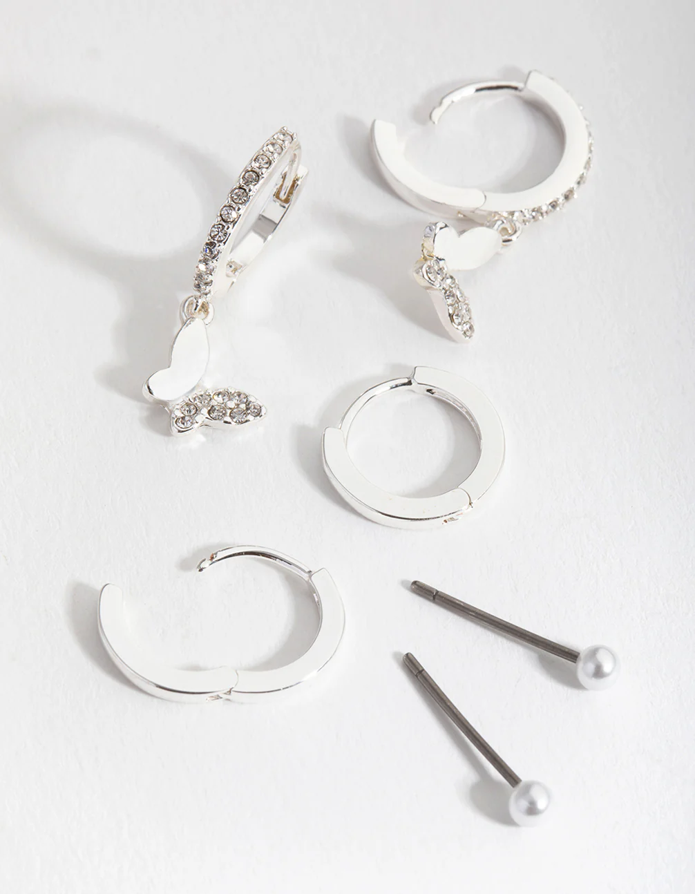 Silver Butterfly Stack Pack Earring - Image 2