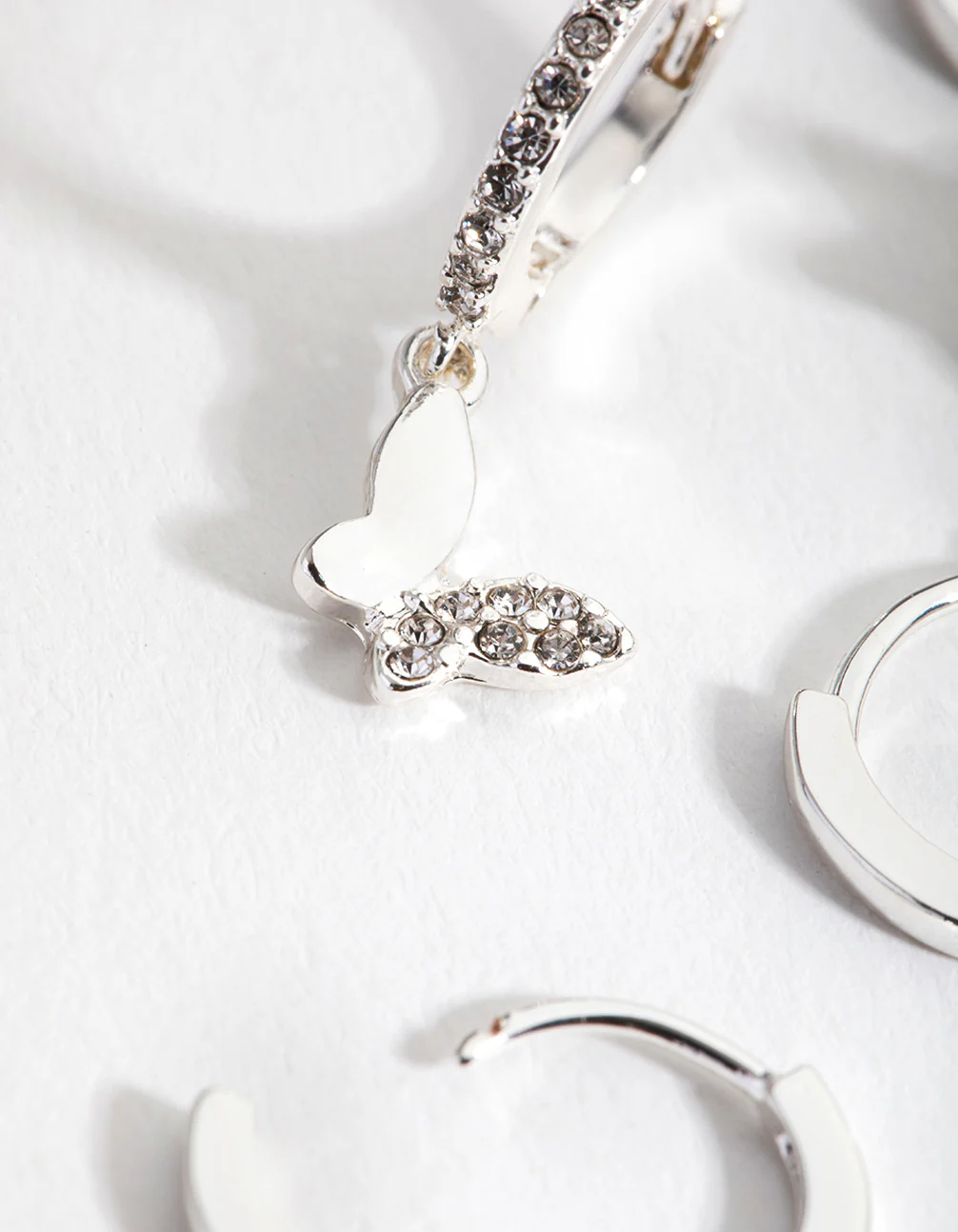 Silver Butterfly Stack Pack Earring - Image 3