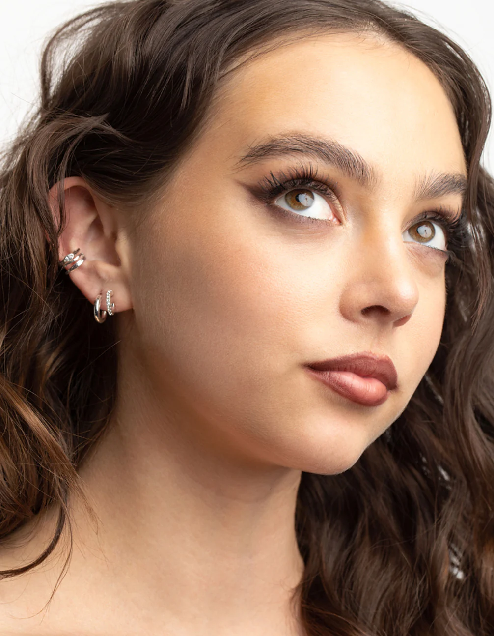 Silver Plated Diamante Hoops 5-Pack - Image 5