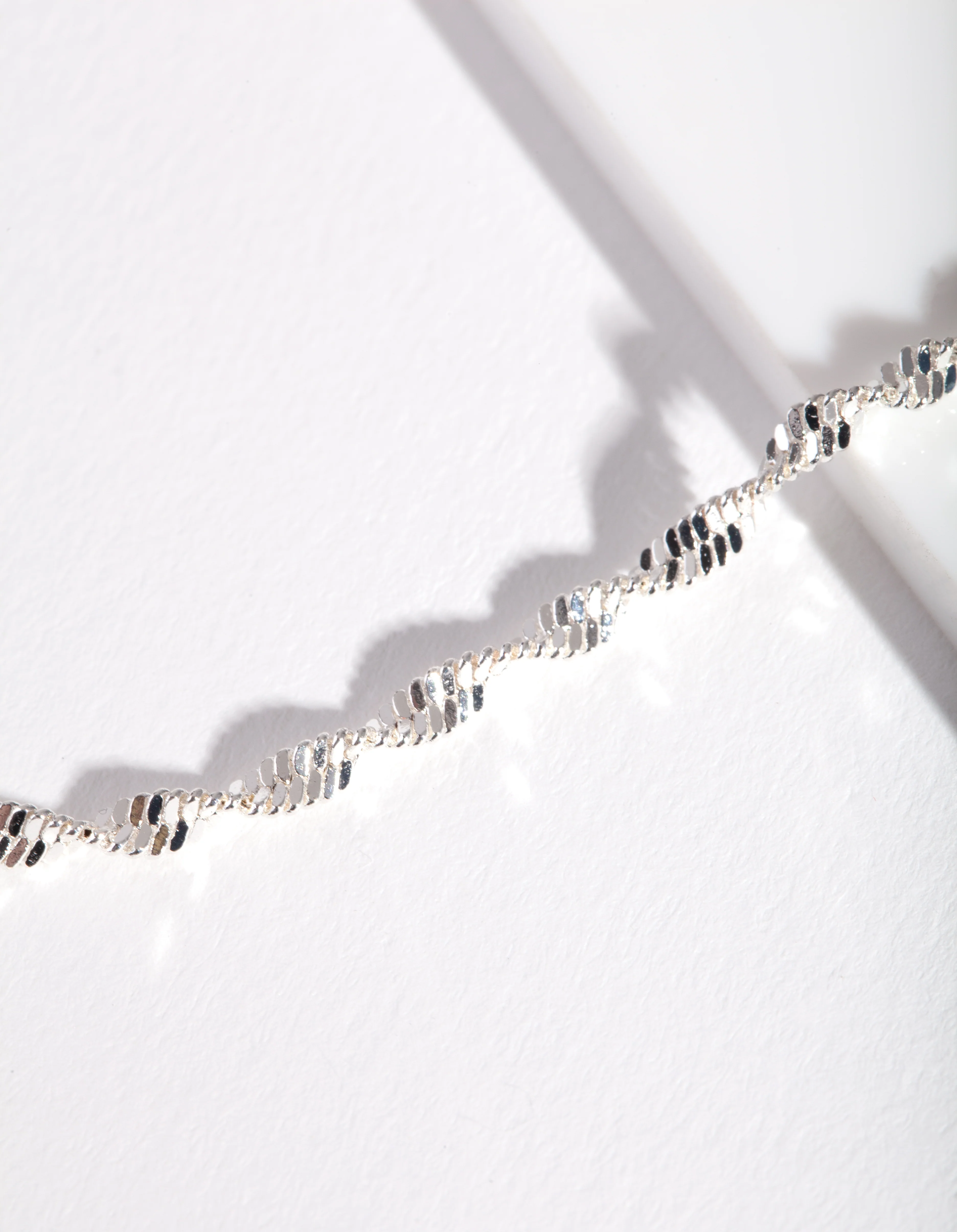 Silver Twist Chain Anklet - Image 2