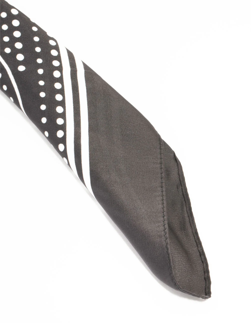 Classic Black  Fabric Paisley Scarf - Image 3
