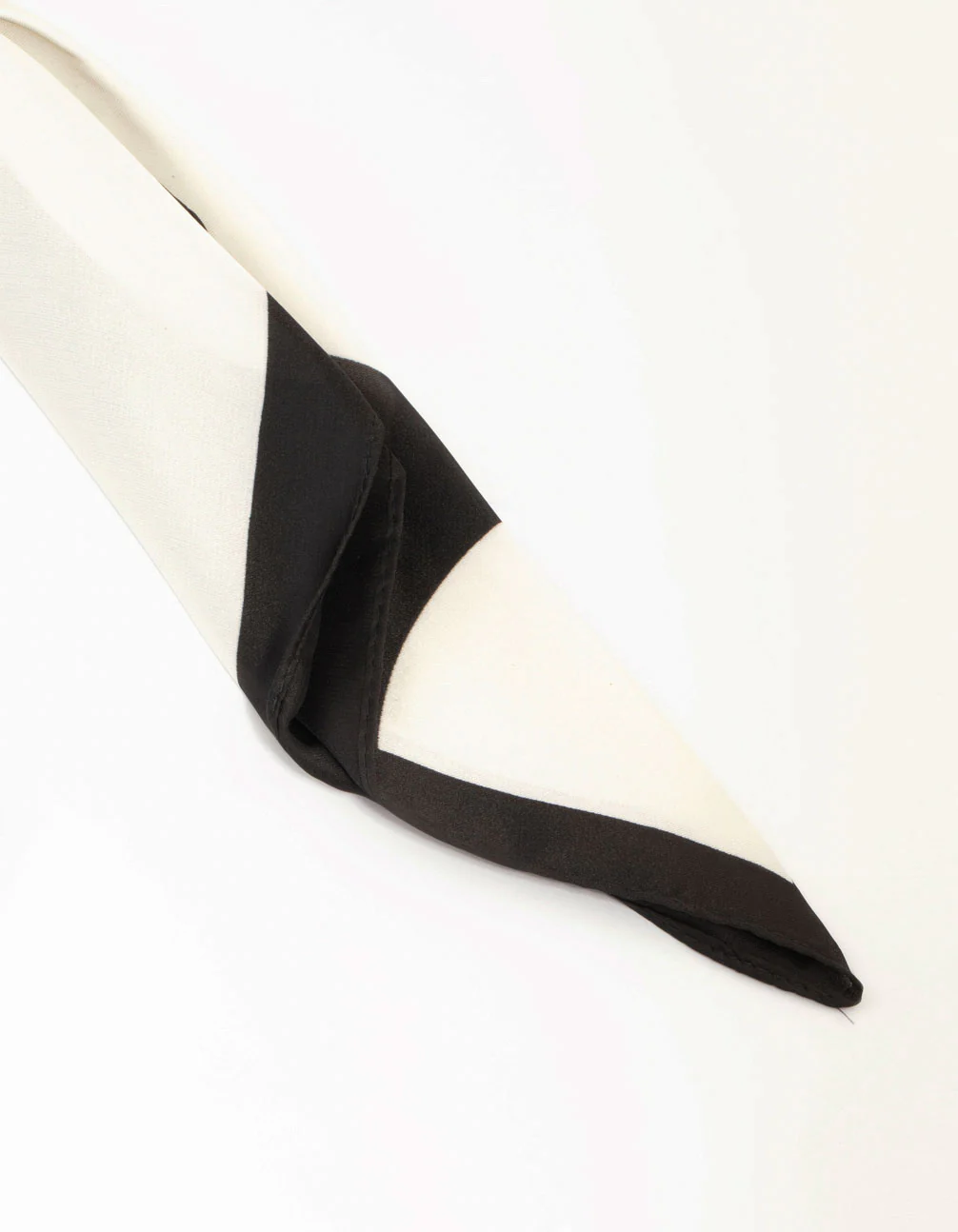 Classic Black Geometric Fabric Scarf - Image 3