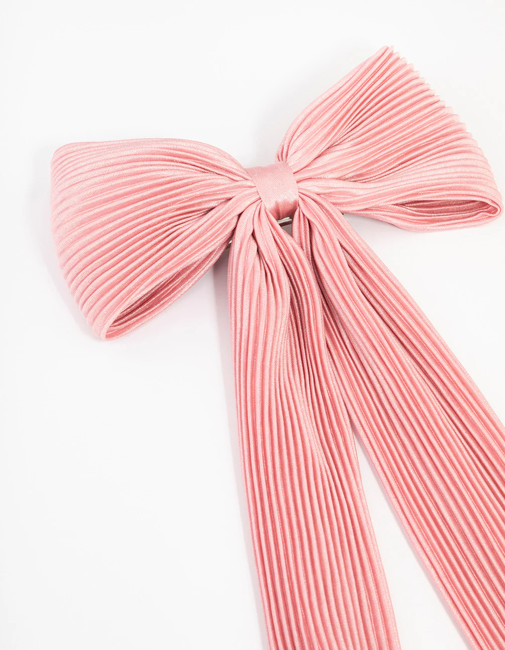 Classic Fabric Plisse Bow Clip - Image 2