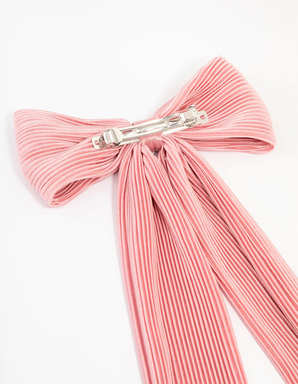 Classic Fabric Plisse Bow Clip - Image 3