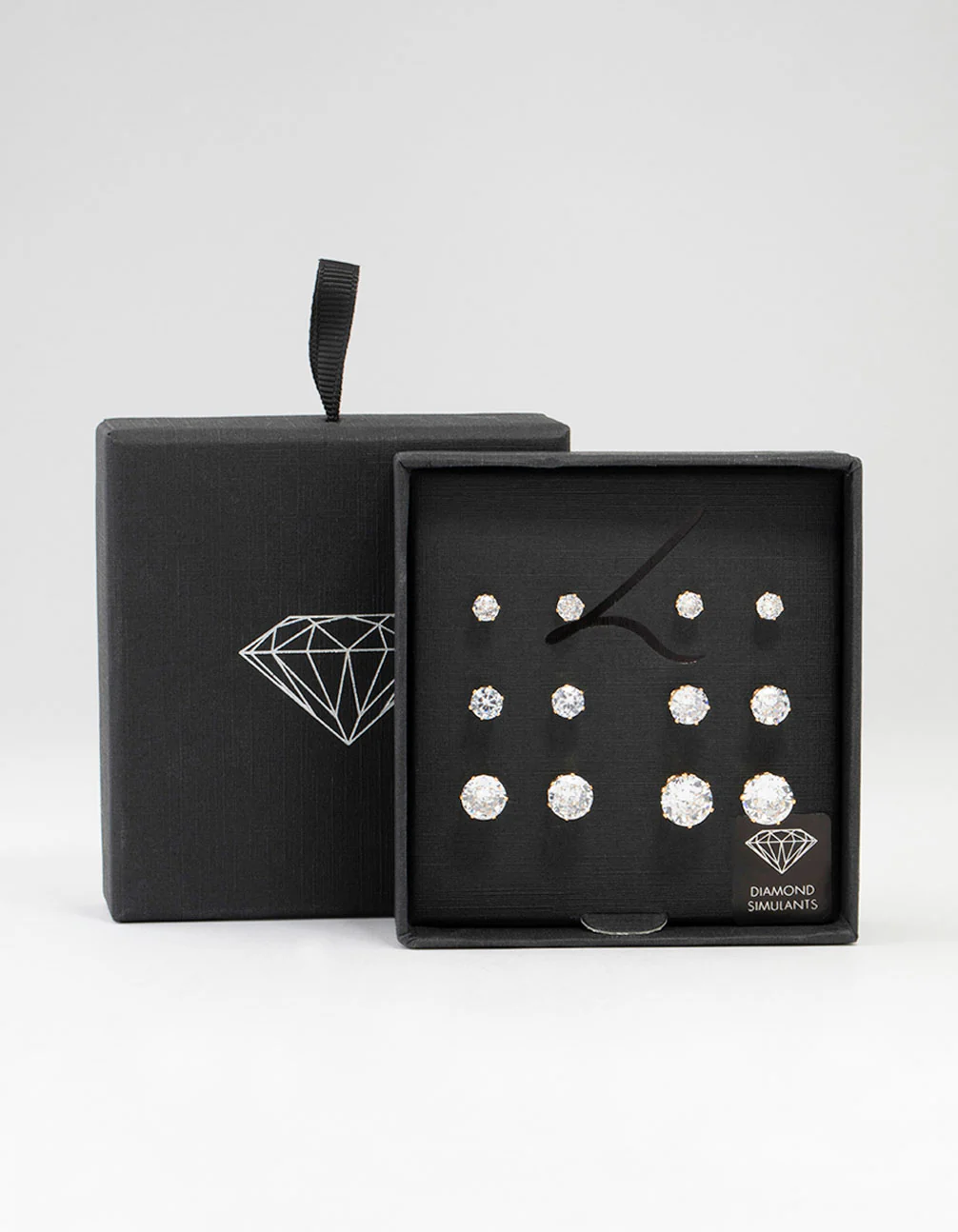 Classic Gold Round Cubic Zirconia Earrings 6-Pack - Image 4