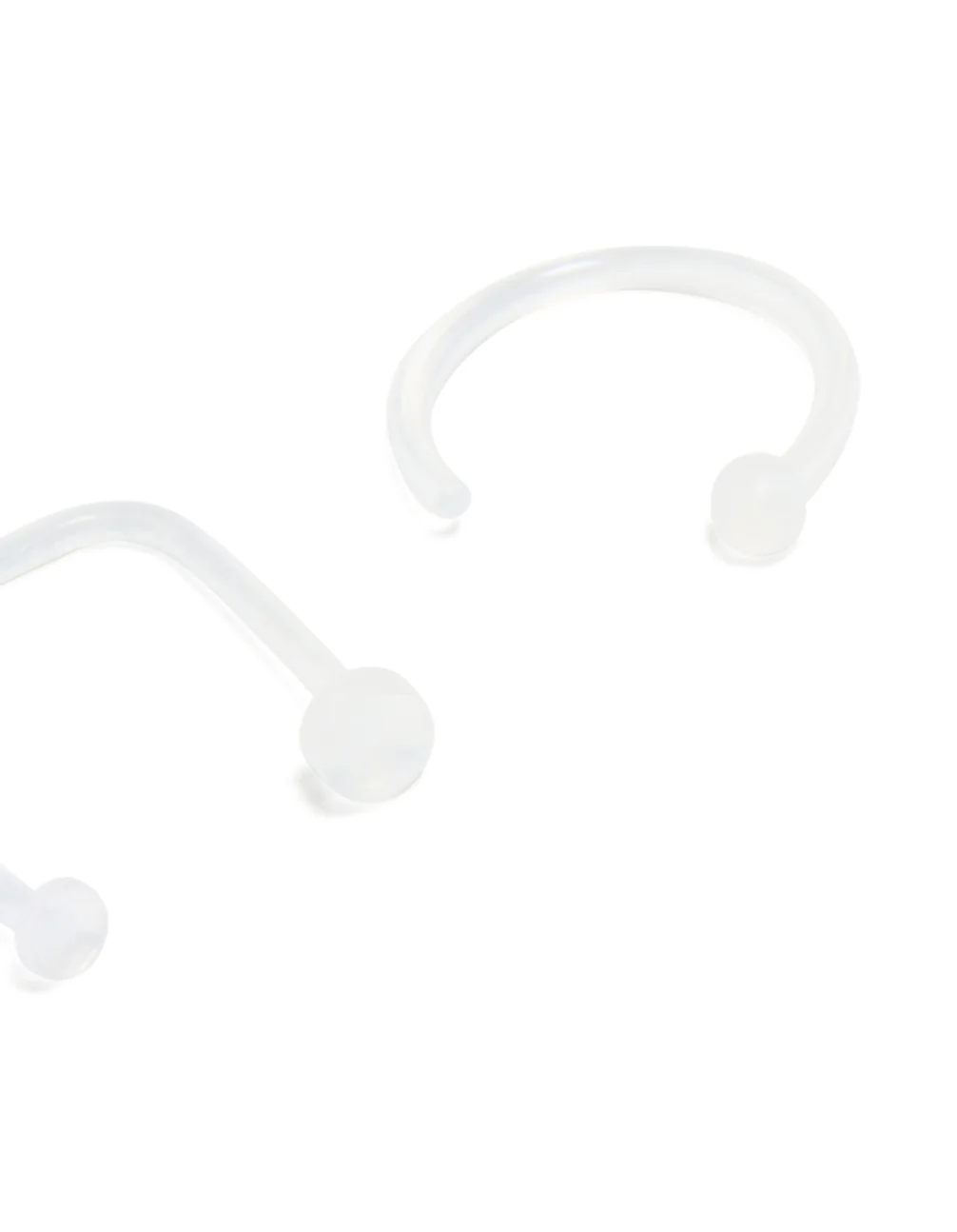Clear Nose Ring & Studs 3-Pack - Image 3