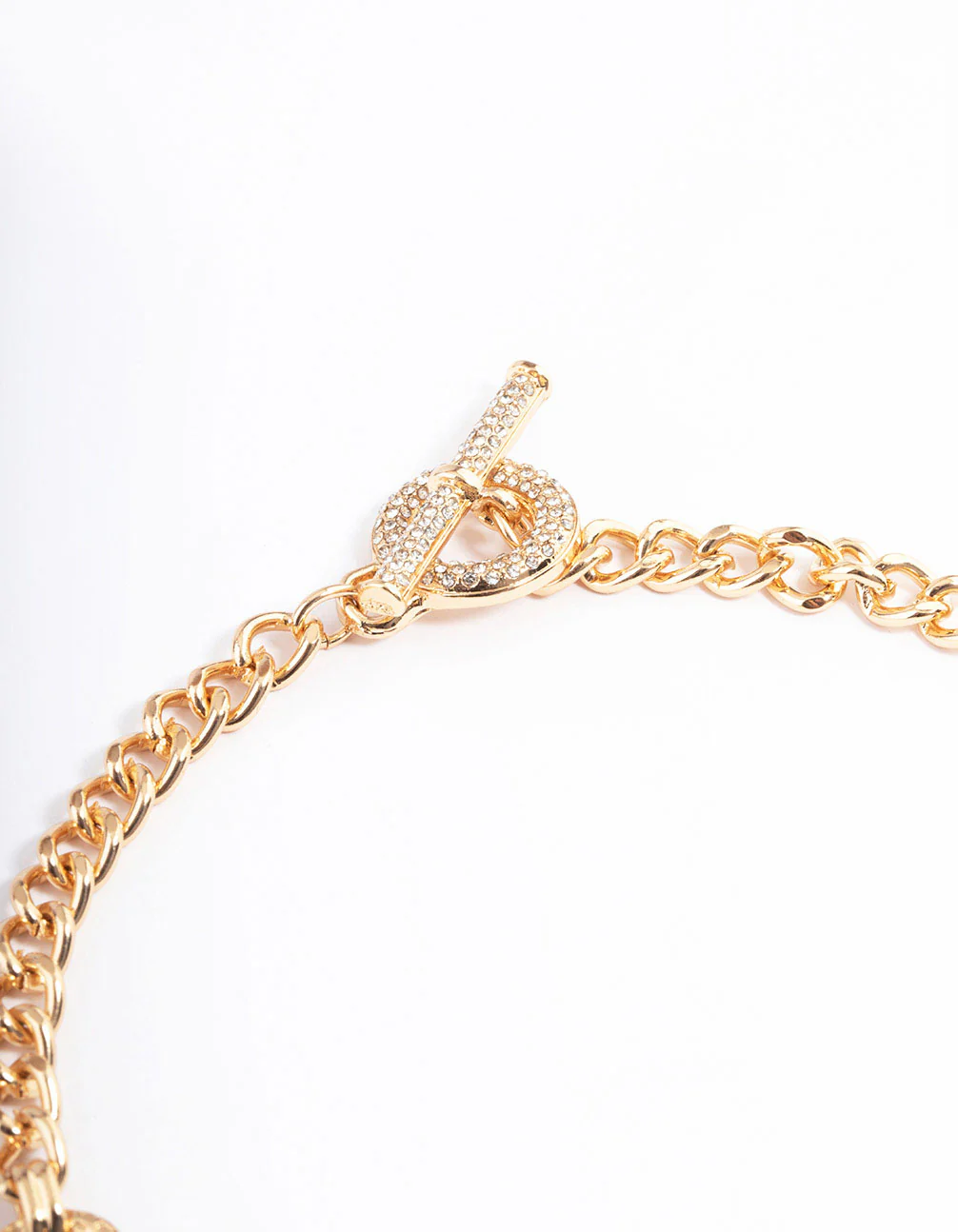 Gold Hammered T&O Necklace - Image 3