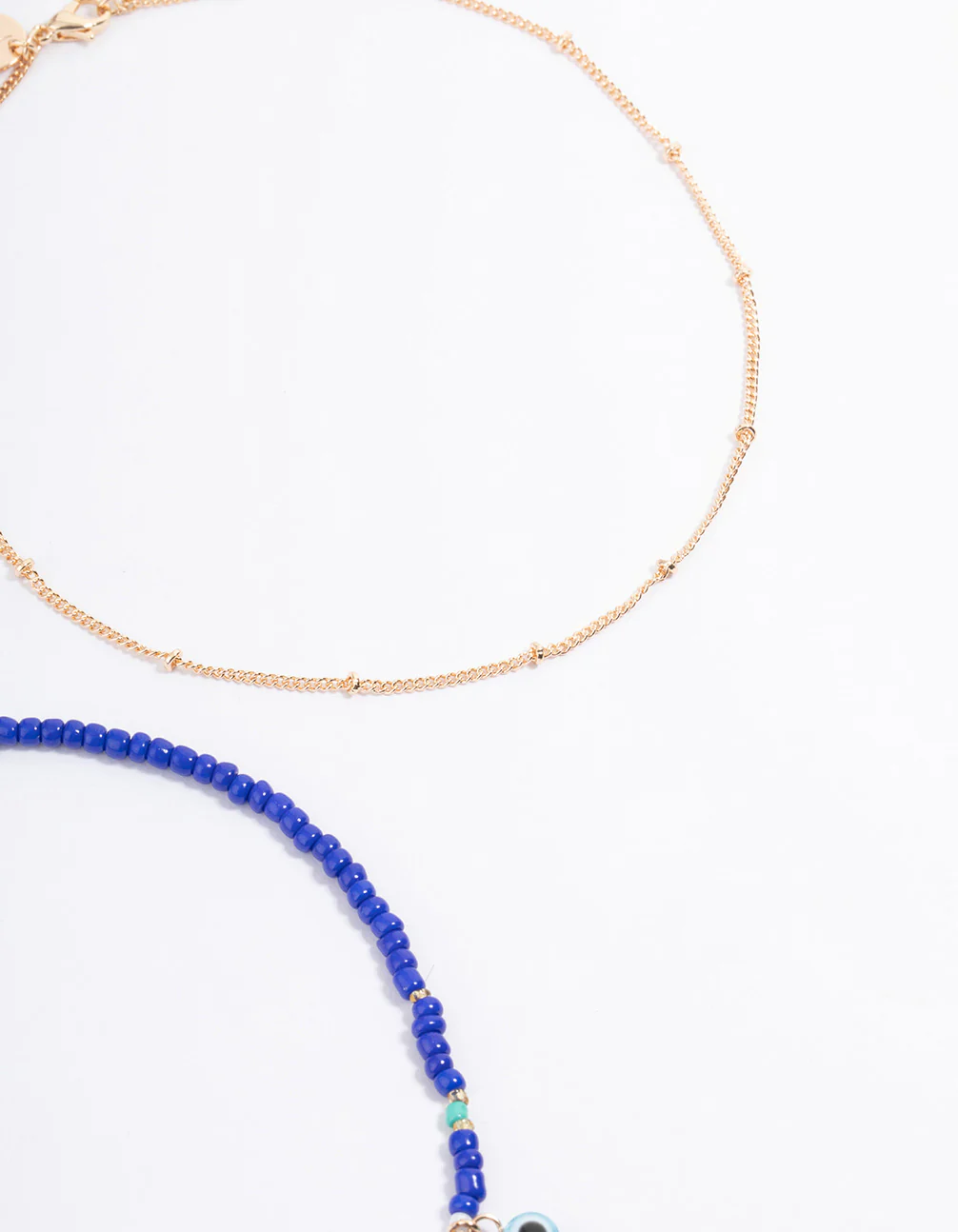 Gold Evil Eye Multi-Row Choker - Image 3