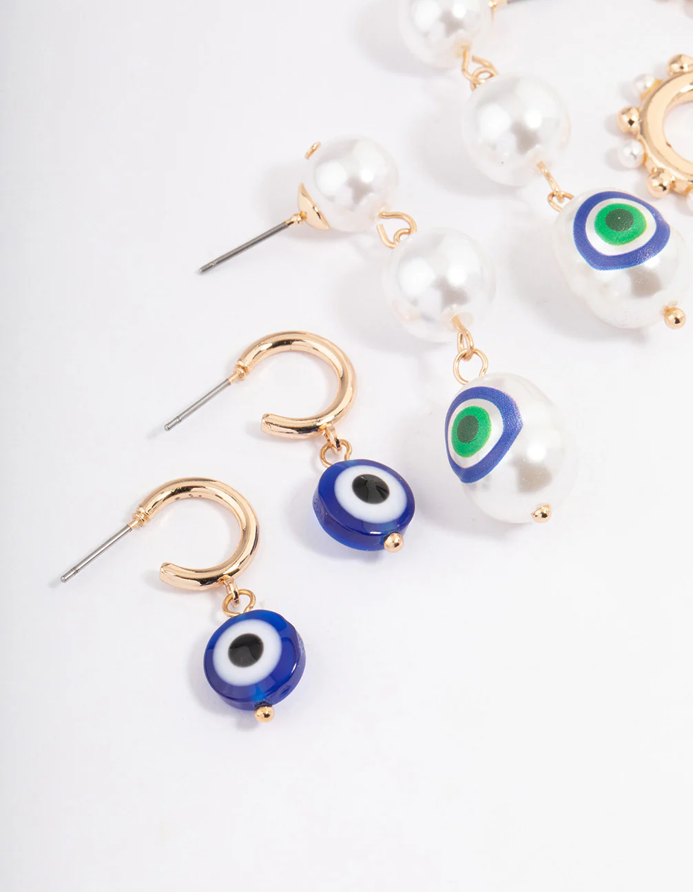 Gold Evil Eye Multi-Pack Earrings - Image 2