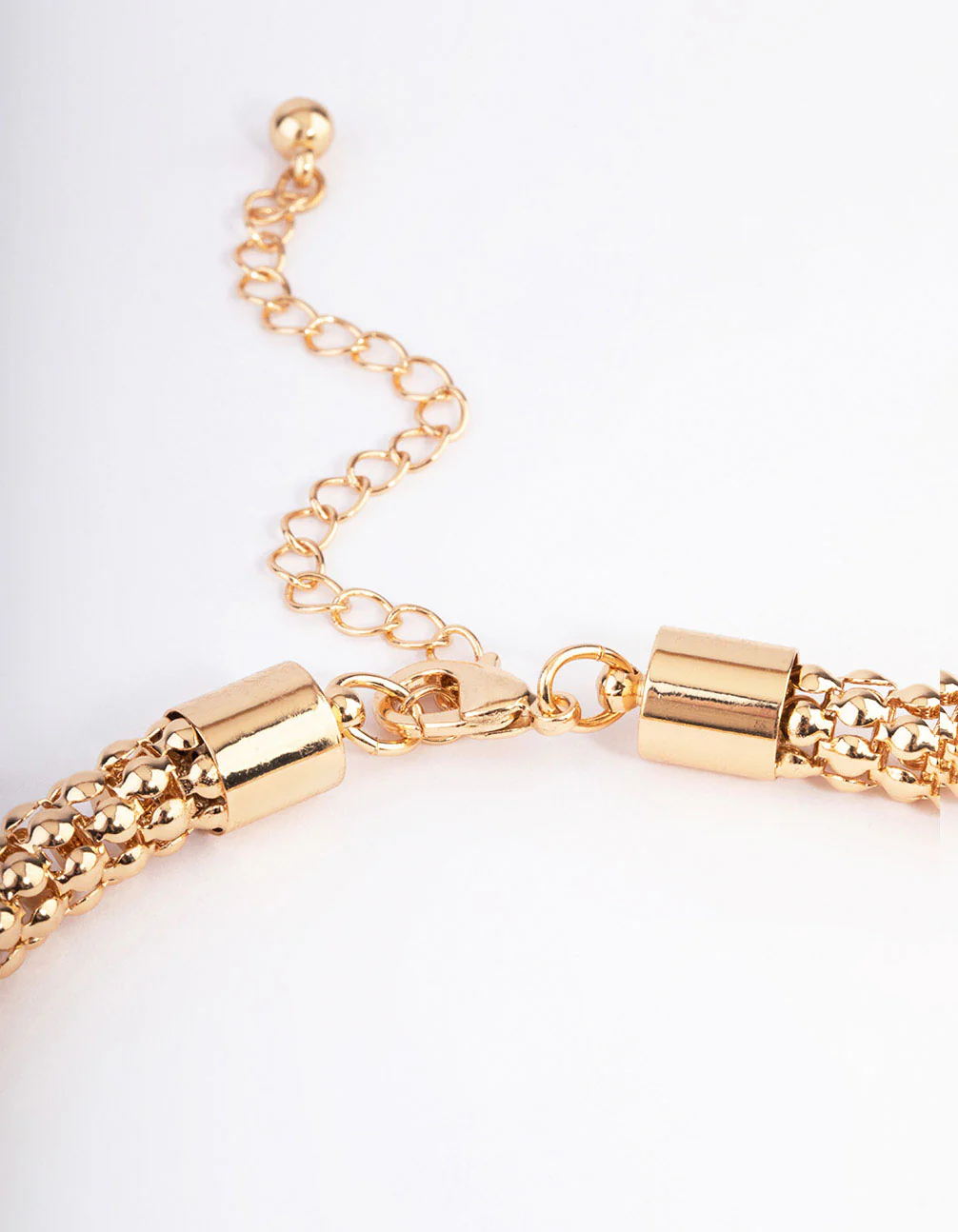 Gold Long Popcorn Chain Necklace - Image 3