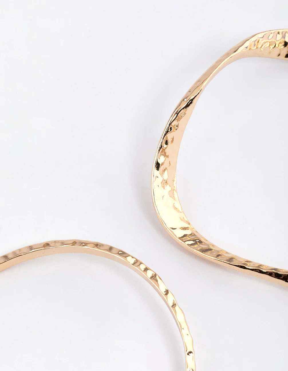 Gold Stretched Hammered Cuff - Image 2