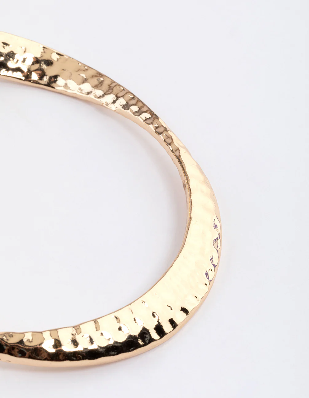 Gold Stretched Hammered Cuff - Image 3